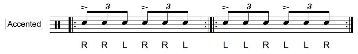 Swiss Army Triplet | Accented | 70 BPM