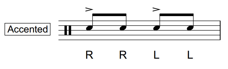 Accented flam tap