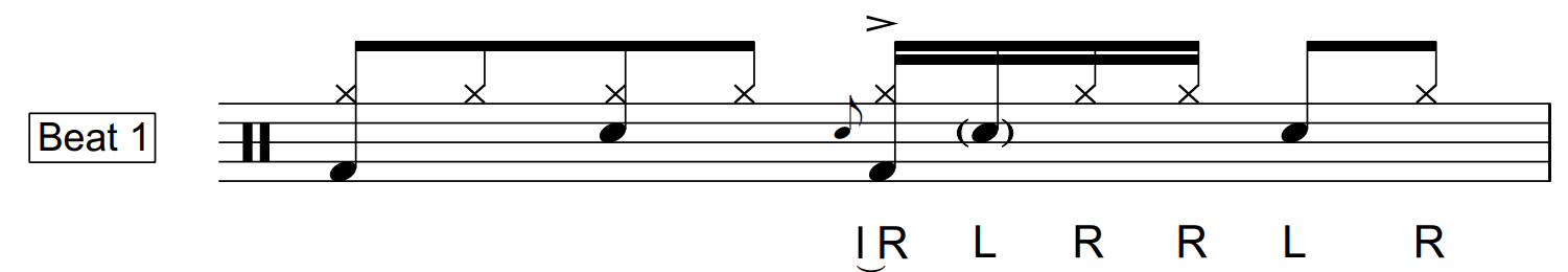How to use flam paradiddle in a fill