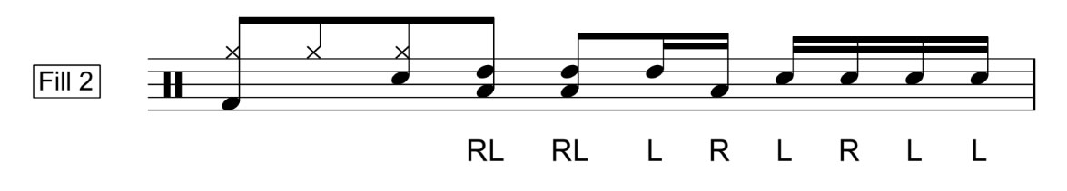 double paradididdles on snare drum