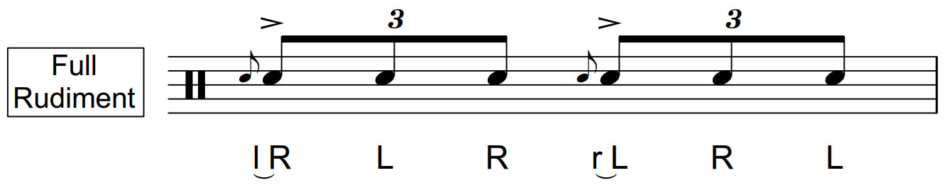flam accent on the snare