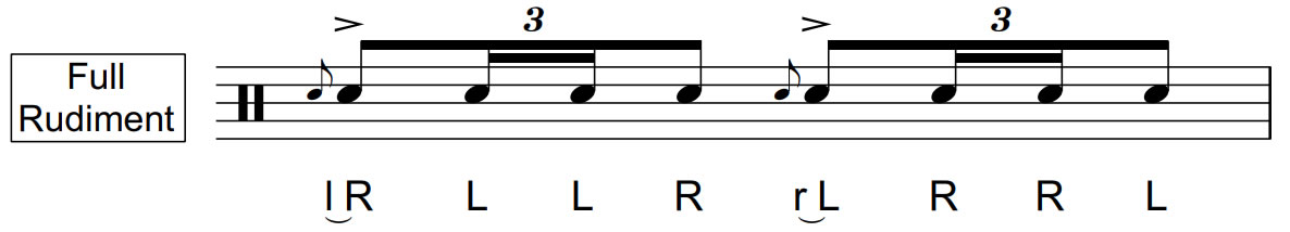 Flam Drag | Full Rudiment | 60 BPM 