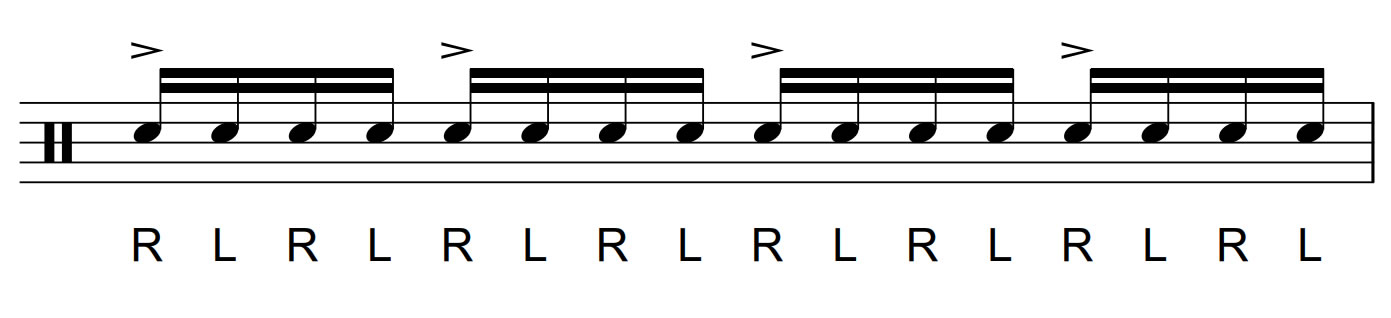 Accented Single Stroke roll