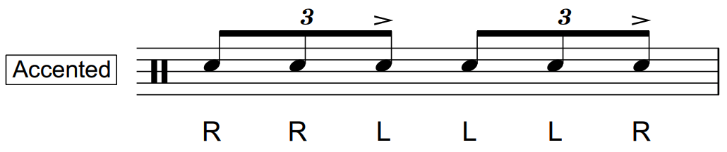 Double Drag Tap | Accented | 40 Bpm