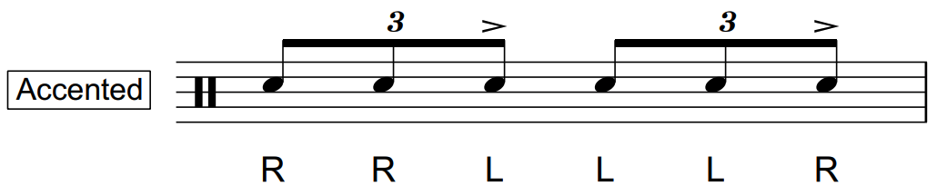 Double Drag Tap | Accented | 50 Bpm