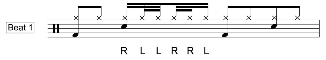 how to play 6 stroke roll