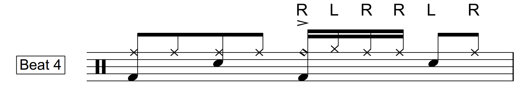 Paradiddle | Beat 4 | 40 BPM