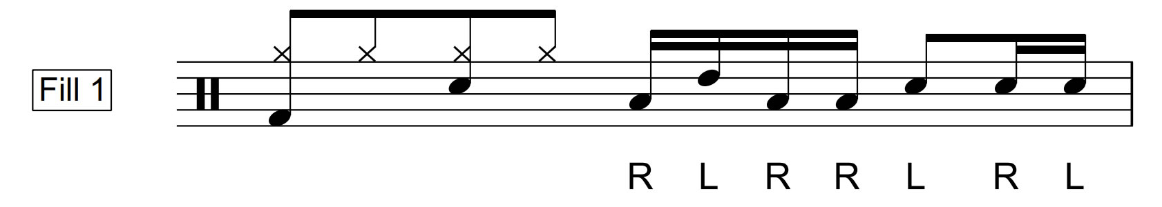 Paradiddle | Fill 1 | 60 BPM