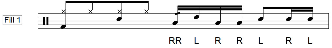 Single Dragadiddle | Fill 1 | 40 Bpm