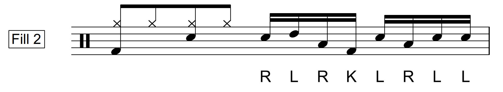 Fill 2 paradiddle