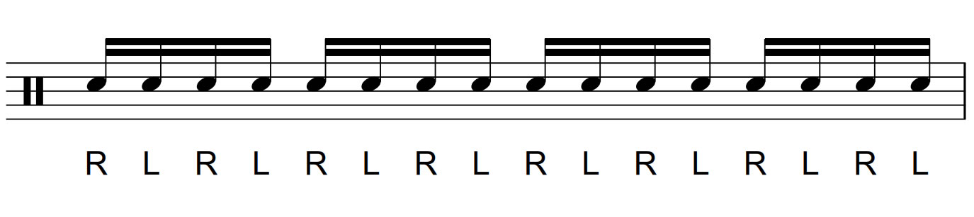 Single Stroke Roll notation