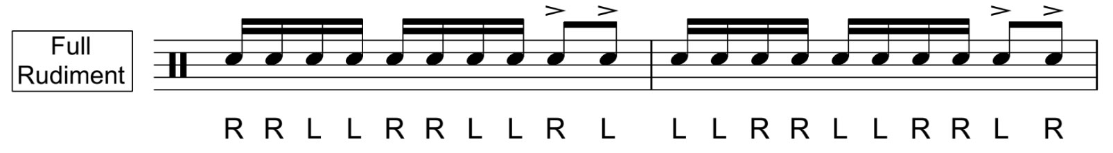 10 Stroke Roll | Full Rudiment | 60 BPM