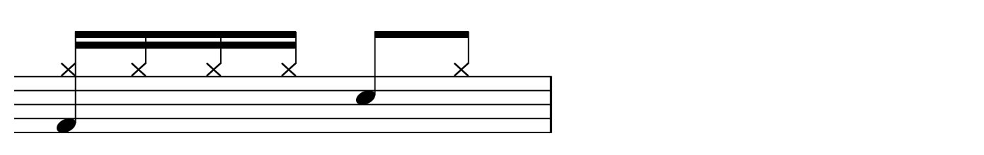 singles stroke roll in a drum beat