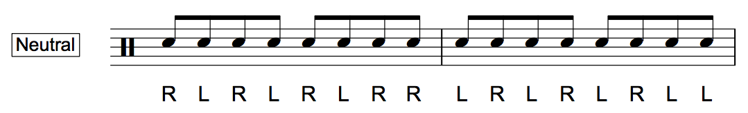 Neutral Triple Paradiddle