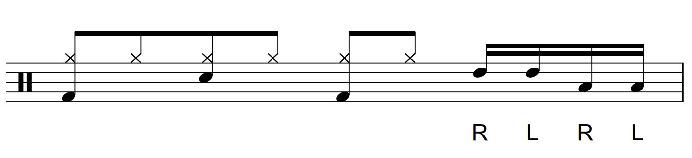 how to use the single stroke roll in a fill