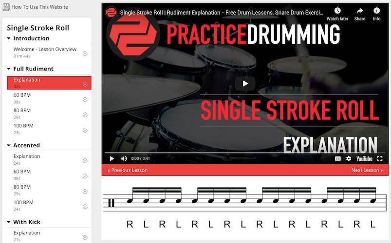 Rudiment Lesson Explanation