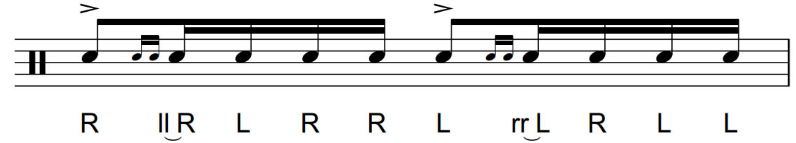 How to play the drag paradiddle #1 rudiment